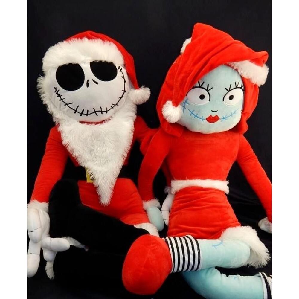 Tim Burton's Nightmare Before Christmas Jack & Sally 4 Feet Tall Plush Dolls Set